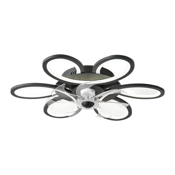 Lámpara colgante silenciosa para ventilador de techo, ideal para garaje, comedor y dormitorio. negro
