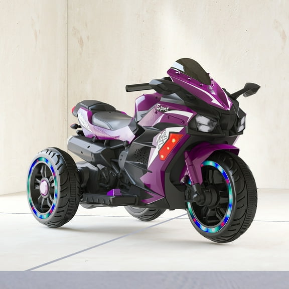 YOMYM Kids Motorcycle,12V Battery Powered Eletric Ride on Motorcycle for Boys 3-6