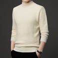 thumbnail image 2 of LOVZFMLL Men's Sweaters, Classic Solid Color Acrylic Turtleneck Ribbed Pullover, Fashion Casual Everyday Layering Shirt, Warm Winter Tops Slim, Fall Clothes, 2 of 4