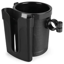 PULMCheerger Bike Cup Holder with Phone and Key Pouch, Universal Handlebar Drink Holder for Bicycles, Black