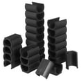 thumbnail image 6 of FESTFENDS Floor Protection U Shaped Stool Leg Covers Black 25Pcs 1.6x1.2x0.9In, 6 of 8