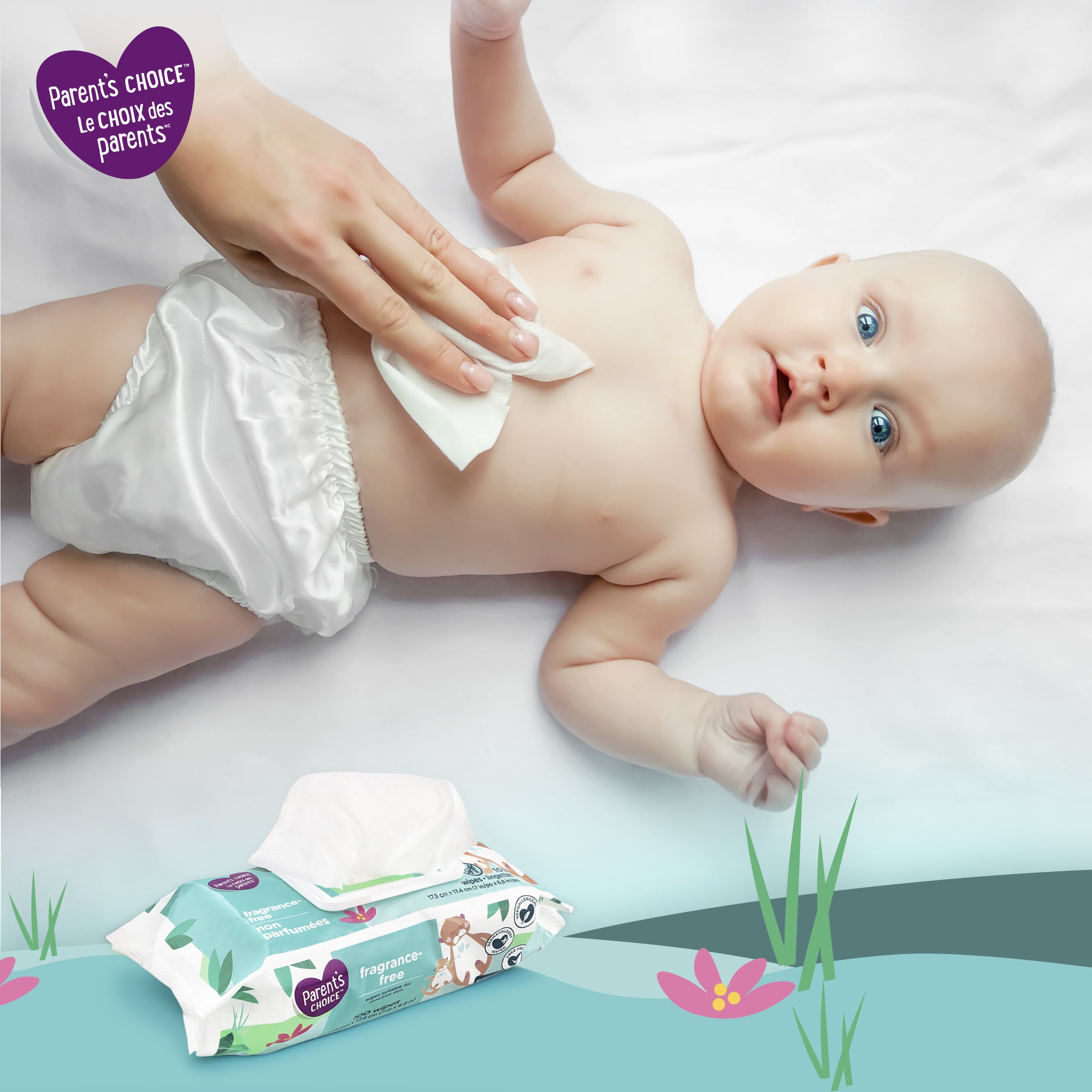 Parent’s Choice Fragrance-Free Wipes, 100 Wipes