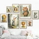 thumbnail image 2 of Pequeño erizo feliz, pequeño león, hola oso, bebé cocodrilo, bebé koala, arte de pared de moda, pintura en lienzo, póster nórdico, decoración de habitación, 2 of 5