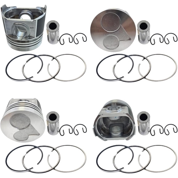 4PCS V2403 Piston Piston Rings for Kubota V2403 V2403T V2403M Engine KX161-3 Excavator For Bobcat T190 Loader S150 Skid Steer Loader STD V2403 piston ring set Piston 1G780-21113 1G78021113