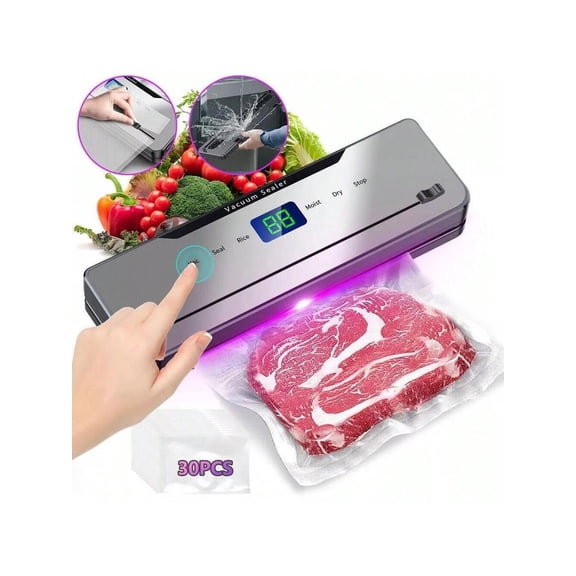 LED Display Commercial Vacuum Sealer Machine Seal A Meal Food Saver System With 30 Free Bags