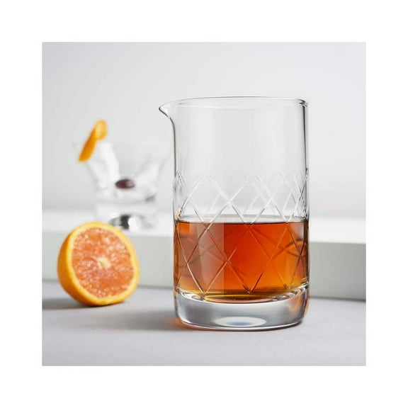 Professional Crystal Cocktail Mixing Glass, Stable Thick Base. 500 ML