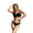 Black, variant on LIORA Women’s Crop Top Bikini Set Two Piece Swimsuit Sports Criss Cross Bathing Suit Scoop Neck Swimwear US Large, Black