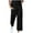 Black, variant on Bmawag Trousers Pants for Women Plus Size Workout Hiking Stretch Sweatpants Elastic Waist Drawstring Straight Leg Casual Loose Fit Solid Color Long Pants for Women with Pockets Black M