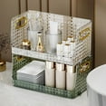 thumbnail image 4 of [] 6pcs Transparent Makeup Organizer Desktop Storage Box with Non-slip Mats Vanity Organizer Cosmetic Storage Organizer Mini Desk Storage Basket for Office Bathroom, 4 of 6