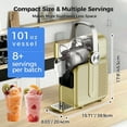 thumbnail image 3 of Slushie Machine 101oz No Ice Needed, Slushy Machine for Home with Portable Handle-Gray, Frozen Drink Machine with 5 Preset Programs for Margaritas, Frappés, Milk Shake and More, LED Display, 3 of 10