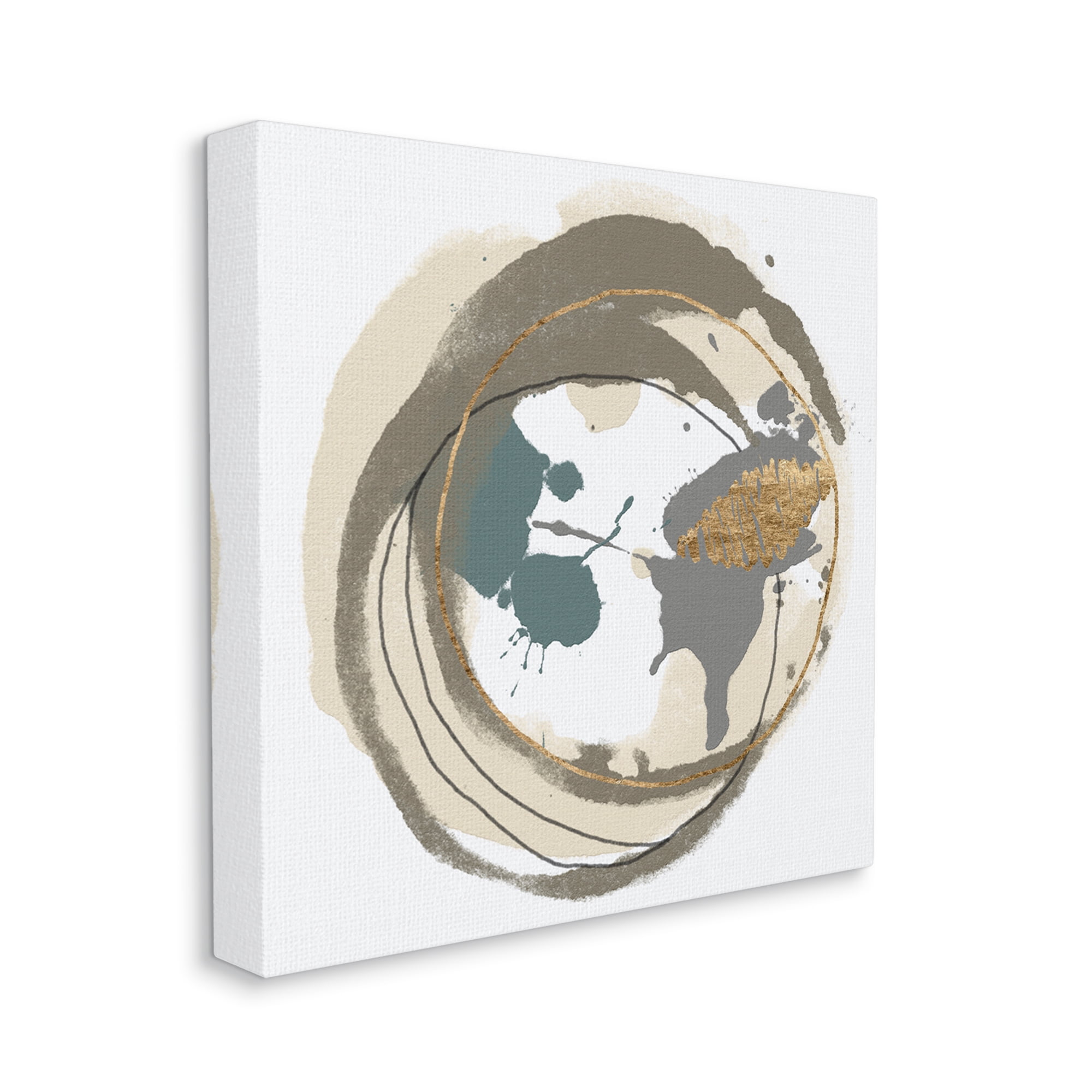Stupell Contemporary Circles Overlapping Abstract Abstract Painting Gallery Wrapped Canvas Print Wall Art