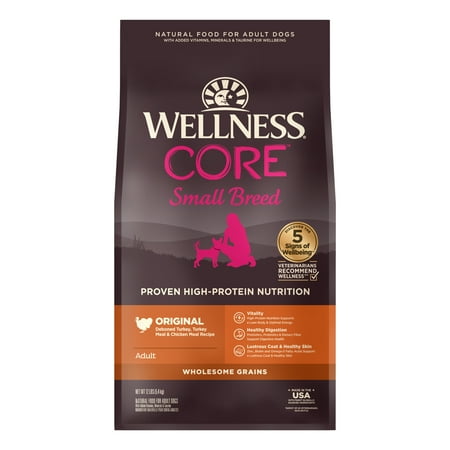 Wellness CORE Wholesome Grains Dry Dog Food, Small Breed Original Recipe, 12 Pound Bag