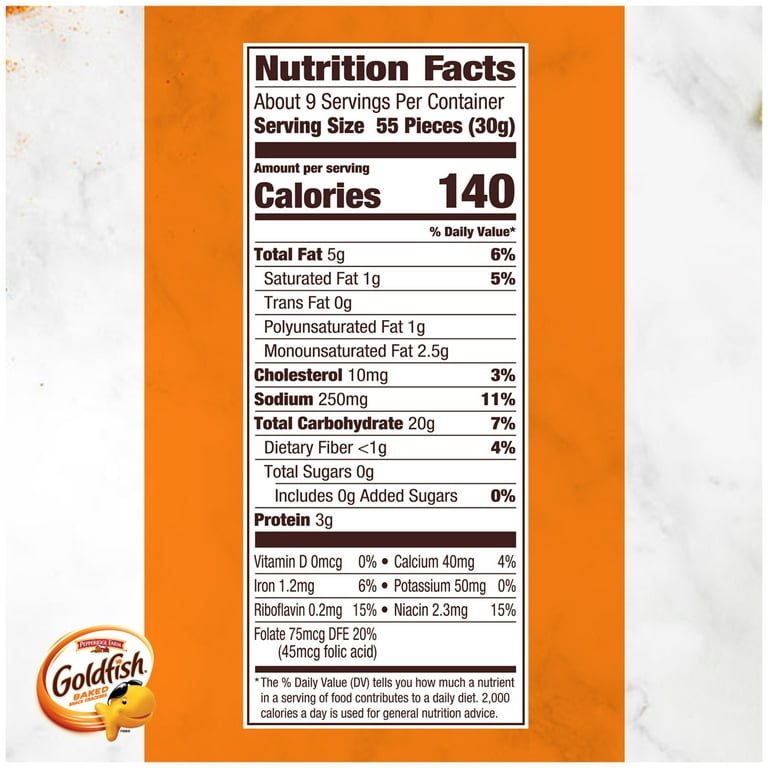 Goldfish Nutrition Label