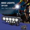 thumbnail image 5 of Luz Solar para Bicicleta con 20 LED y Bocina, Recargable, Linterna Delantera para Bicicleta de Montaña, Accesorios para Lámpara de Bicicleta., 5 of 5