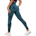 thumbnail image 1 of MBETA-pantalones ajustados de realce de cadera color melocotón con lazo lejía cintura alta pantalones ajustados para Yoga y Fitness mallas deportivas sin costuras Tie Dye, 1 of 4