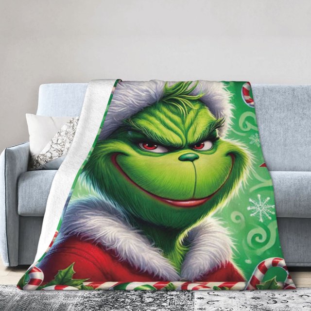 Cute Anime Cartoon Blanket Flannel Fleece Throw Blankets Super Soft Cozy Warm Plush Bedding For Sofa Living Room Bedroom-40"X30" -Q30