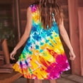 thumbnail image 5 of Viikei Women Dress Summer Maxi Dresses,Sun Dresses for Women Plus Size,Women's Tie Printed Casual Loose Pleated Sleeveless V-neck Dress with Pockets Multicolor S, 5 of 6