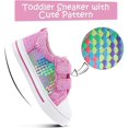 thumbnail image 2 of Kushyshoo Kids Canvas Shoes Pink Sequin Children Sneaker Toddler Girls School Shoes Size 12, 2 of 6