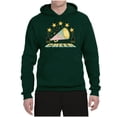 thumbnail image 2 of Wild Bobby All Star Cheerleading Megaphone Girl Sports Unisex Graphic Hoodie Sweatshirt, Forest Green, X-Large, 2 of 5