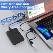 OFEFE USB Extender Cord 3.3FT 3 Pack - SuperSpeed USB 3.0 Extension Cable, 5Gbps Data Sync & Charging Cable, USB A Male to Female Extension for Hard Drive, Flash Drive, Webcam, PS5