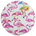 thumbnail image 3 of Flamingo Pattern Floral Medallion Round Rug - Small Round Area Rug, Soft Non-Slip Machine Washable Bedroom Mat Indoor Accent Entry Carpet for Office Desk Dorm Hallway, 3 of 6