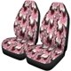 thumbnail image 1 of Juego de 2 fundas para asientos de coche ABPHQTO color rosa hojas de tinte de corbata protector universal, 1 of 4