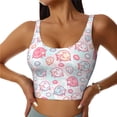thumbnail image 1 of Fotbe Cute Sheep Sujetador Deportivo Largo sin Aros para Mujer con Almohadillas y Soporte Medio, Transpirable y Absorbente, Camiseta Tipo Chaleco o Tank Top-XX-Large, 1 of 8