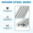 thumbnail image 4 of Uxcell 12 Pcs Round Steel Rod 1.7mm Diameter HSS Lathe Bar Stock Tool 100mm Long for Shaft Gear Drill Lathes Boring Machine Turning Miniature Axle Cylindrical Pin DIY Craft Tool, 4 of 6