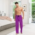 thumbnail image 6 of Top-kevin Solid Dark Magenta Pajama Pants for Men Pajama Bottoms Sleep Lounge Pjs Pants, 6 of 13