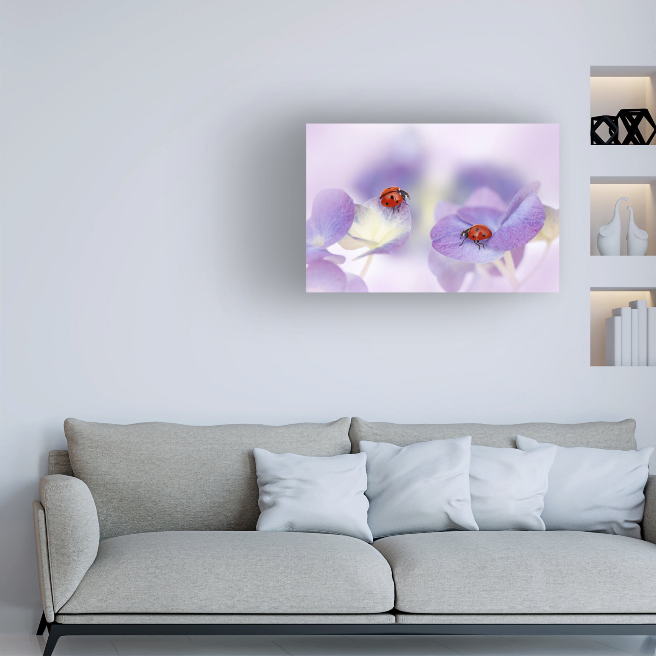 Canvas Wall Art - Ellen Van Deelen 'Red And Purple' Wall Art for Living Room, Bedroom, or Office D?cor by Trademark Fine Art - 19 x 12 Inches