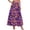 #Light Blue 1, variant on Vynhevius Women Halloween Print Skirt Elastic Waist A-line Flowy Party Maxi