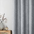 thumbnail image 4 of Pinewave Gray Sparkle Blackout Curtains Luxury Silver Metallic Chic Glitter Drapes for Living Room,Grommet Top,52"Wx84"L,2 Panels, 4 of 6