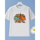thumbnail image 1 of Halloween T-shirt - Breathable & Comfortable Short Sleeve Crew Neck, Vibrant Fall-Themed Design with Pumpkins, Leaves & "It'S Fall Y'all" Text, Perfect for Casual Wear, Sports &, 1 of 6