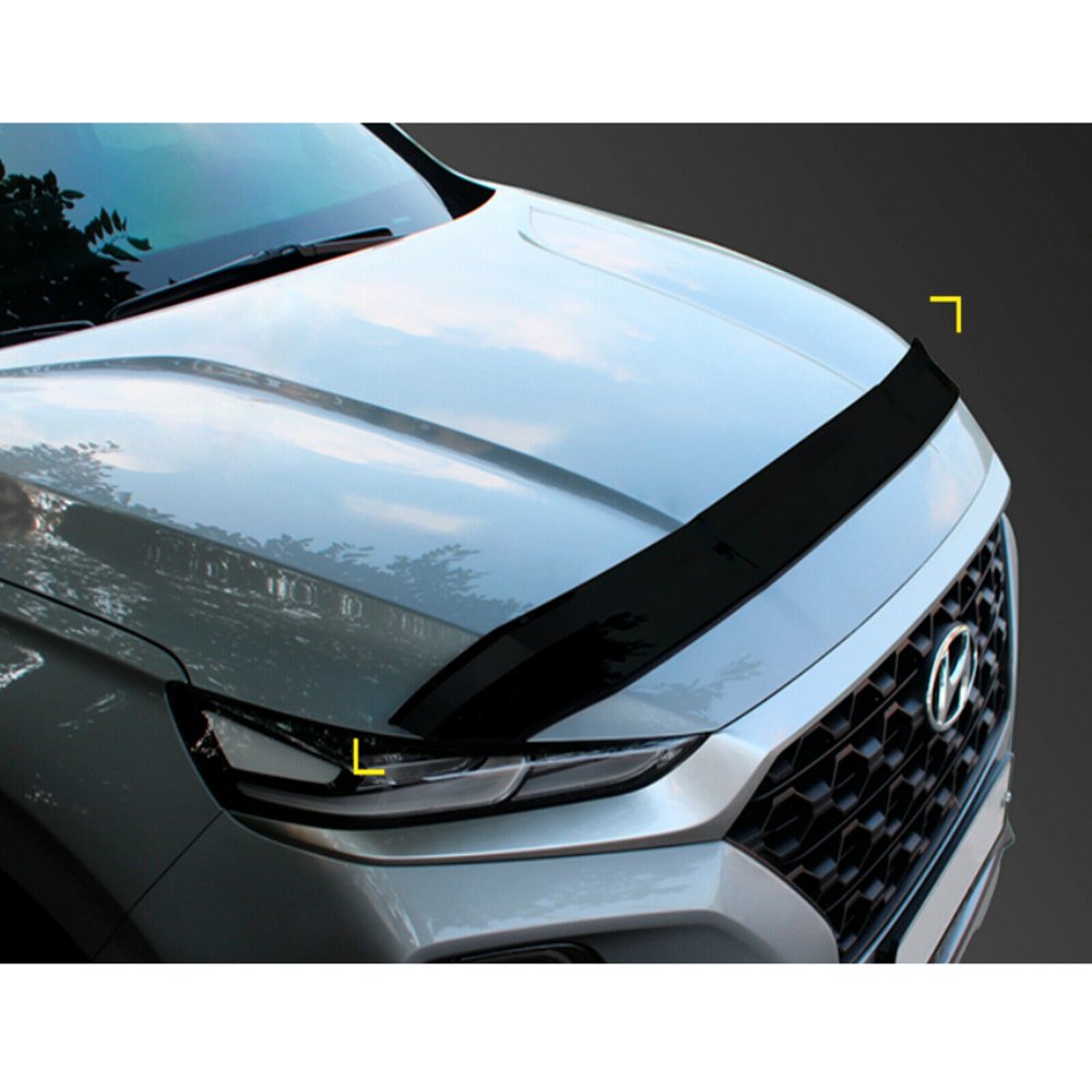 Front Hood Guard Wind Deflector Bug Shield for Hyundai 20192021 Santa