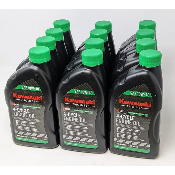 Kawasaki (Case of 12) Genuine OEM 10W40 Motor Oil Quart 4-Cycle K-Tech 99969-6296…