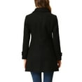 thumbnail image 3 of INSPIRE CHIC Women's Coats Peter Pan Collar Single Breasted Button Front Outwear Winter Coats XL Black, 3 of 6