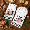 thumbnail image 4 of Christmas Kitchen Towels Pink Xmas Tree Kitchen Dishcloth 18 x 26 Inch Ultra Absorbent Tea Towel Drying Hand Towel for Xmas Holiday Home Kitchen Cooking Baking, Set of 2, 4 of 6