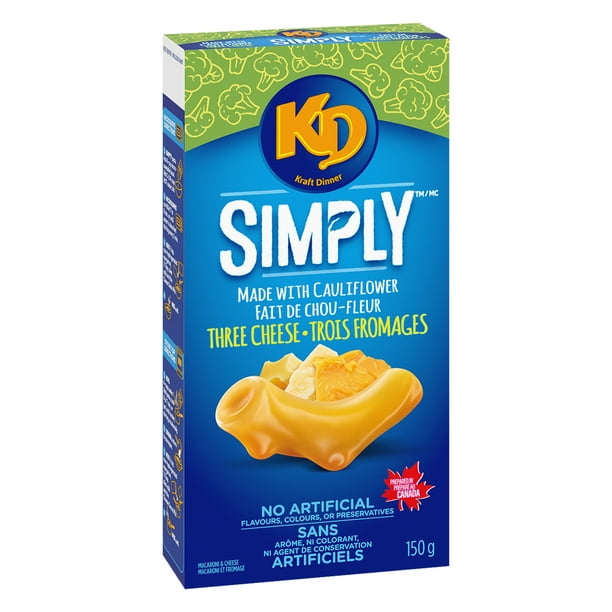 Kraft Dinner Simply Macaroni & Cheese - Three Cheese Made With