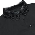 thumbnail image 2 of Wrapables® Daisy Doily Lace Collar Half Shirt, Black, 2 of 6
