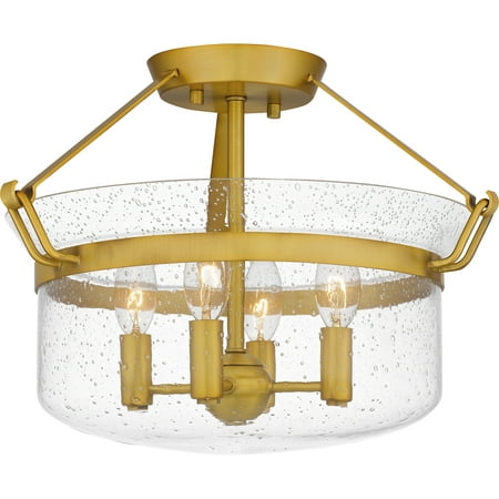 

Quoizel Qsf5602 4 Light 16 Wide Semi-Flush Bowl Ceiling Fixture - Brass