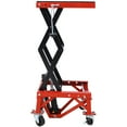 thumbnail image 2 of Olurrisa 300 lbs Hydraulic Motorcycle Scissor Jack Lift Foot Step Wheels for Small Dirt Bikes,red color, 2 of 9