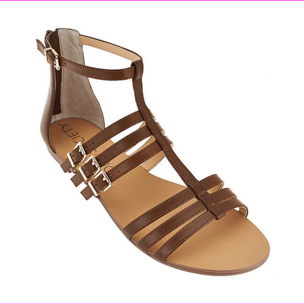Amazon.com | CL by Chinese Laundry Women's Strappy Flat Sandal, Cognac, 7 |  Flats