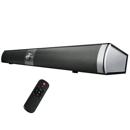 Black Tv Soundbar With Subwoofer Nfc Remote Control Wall