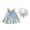 Blue, variant on Vedolay Mini Dress Girl's Tie Shoulder Sleeveless Ruffle Summer Casual Cotton Sundress A-line Swing Dress,Blue 9-12 Months
