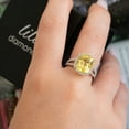 thumbnail image 5 of 6.50 carat Lab yellow sapphire engagement ring, large gemstone engagement ring,, 5 of 5