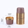 thumbnail image 2 of 50pcs Cupcake Cups Disposable Muffin Liner Baking Cups Oil Proof Non-stick High Temperature Resistant, Cofee Gold, 2 of 8