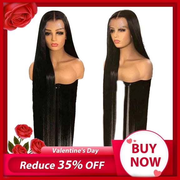 34 Inch Bone Straight 13x4 Lace Front Human Hair Wigs For Women Brazilian 360 Transparent Human Hair Lace Frontal Wig