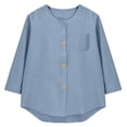 thumbnail image 6 of IMENGL Fashion Casual Comfortable Sweatshirt 3/4 Long Sleeve With Pocket Sky Blue XXXXL, 6 of 7
