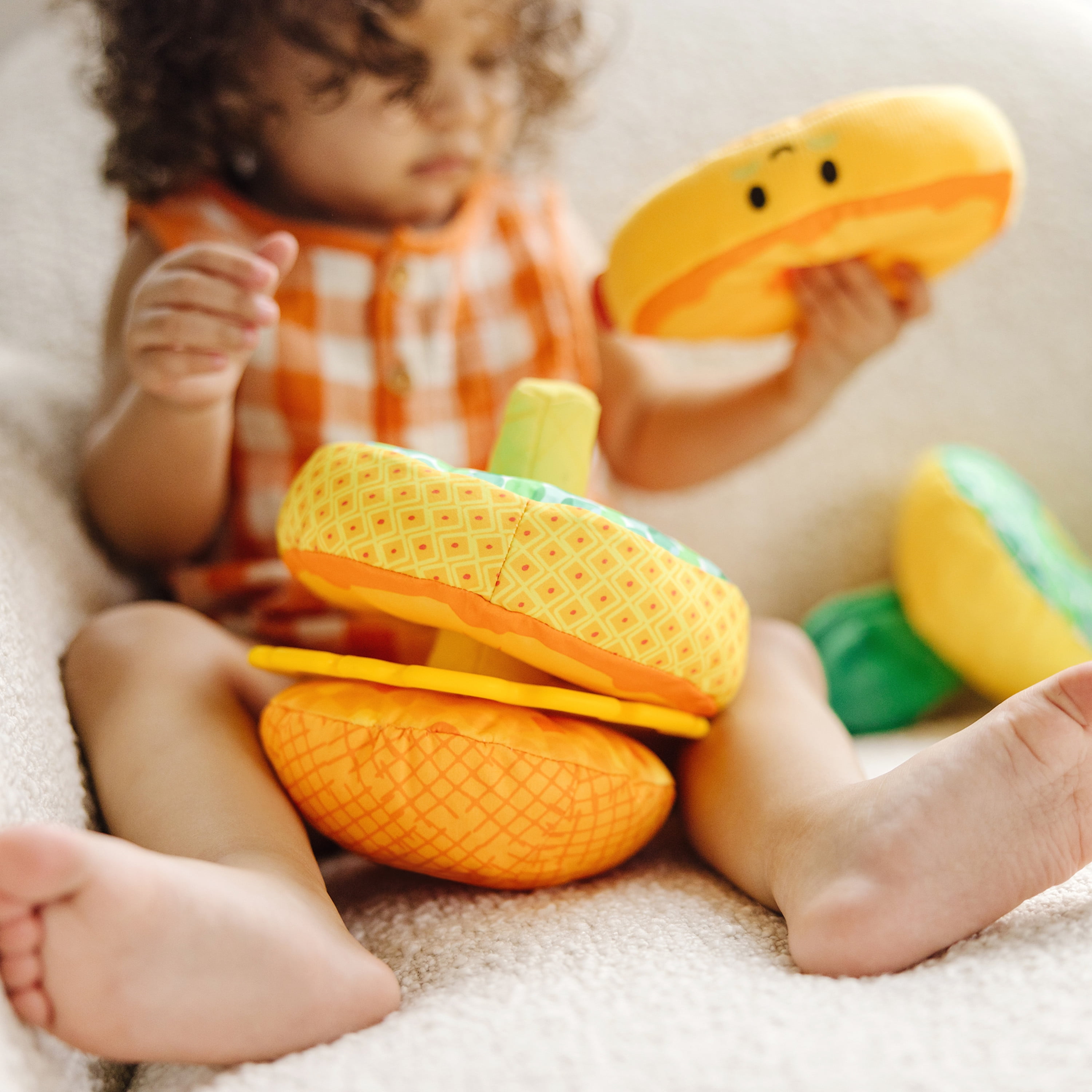 Melissa & Doug Multi-Sensory Pineapple Soft Stacker Infant Toy