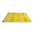 thumbnail image 2 of Ahgly Company Machine Washable Indoor Round Solid Yellow Modern Area Rugs, 7' Round, 2 of 4